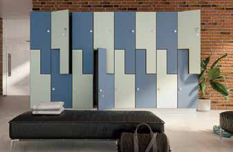 Washroom installation featuring Lamar and Sea Green decors